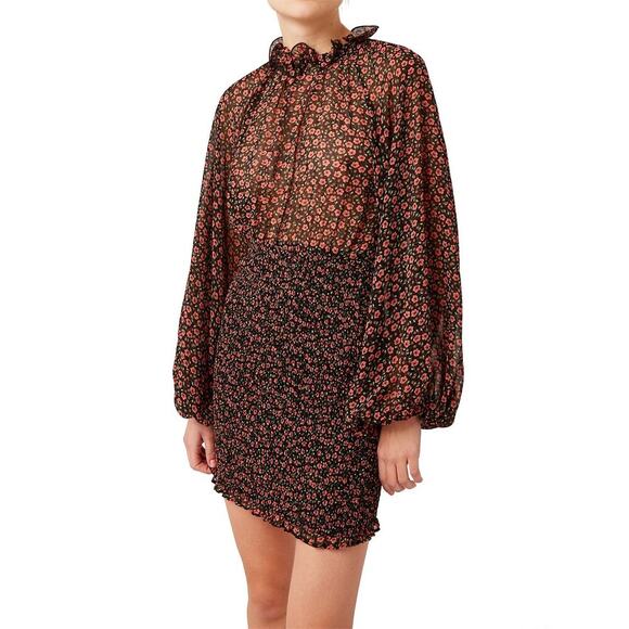 C/MEO Collective Longevity Mini Dress Black Floral Size S - Picture 2 of 8